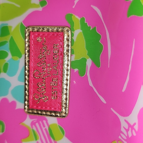 Lilly Pulitzer for Estee Lauder Floral Cosmetic Bag - Pink and Green - Picture 2 of 5